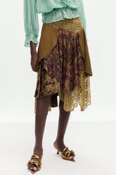 Bolortuyaa Dantel Patchwork Midi Etek